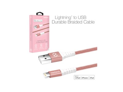 Foto 3 | Cable Lightning Naztech color Oro Rosa de 1.2 m