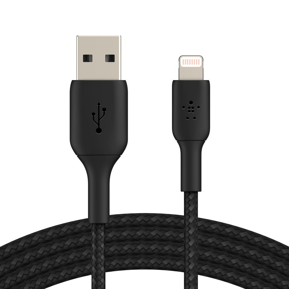 Cable Trenzado Lightning Negro Metálico Para Iphone - Belkin