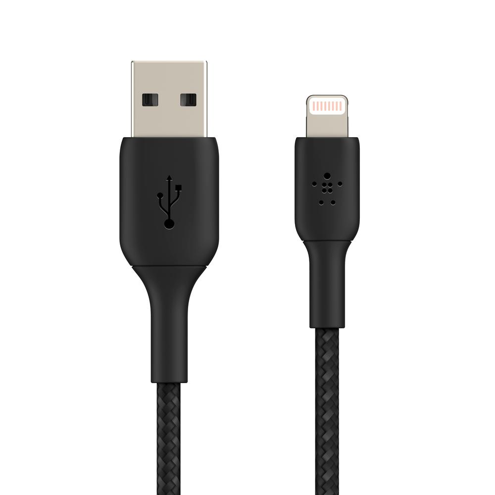 Foto 3 | Cable Trenzado Lightning Negro Metálico Para Iphone - Belkin