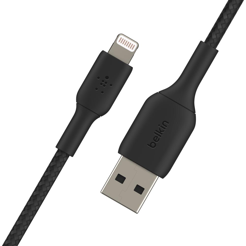 Foto 4 | Cable Trenzado Lightning Negro Metálico Para Iphone - Belkin