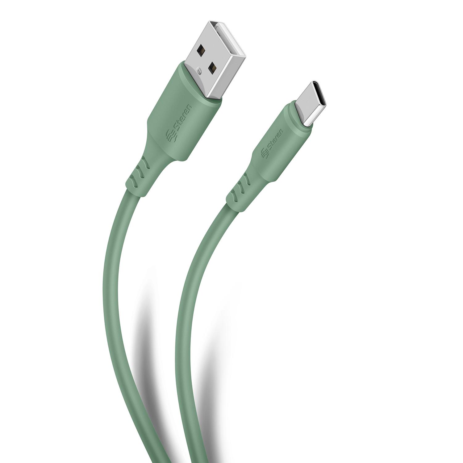 Foto 2 pulgar | Cable USB a USB C Steren USB-3902VE color Verde de 2 m