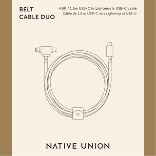 Foto 3 | Belt Duo Cable Dos en Uno Trenzado Native Union Reciclado de 1,5 M color Negro