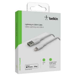 Foto 5 | Cable Lightning a USB-A Belkin color Blanco 1 m
