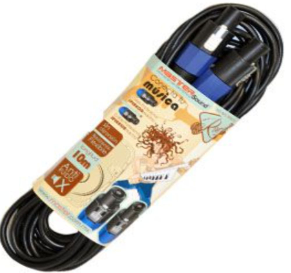 Foto 4 pulgar | Cable Audio Master Electrónicos Plug A Plug Speakon 10m Tipo Neutrik Ms-neutrik10