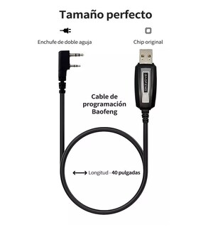 Foto 2 | Cable USB BELUG para Radios Kenwood Uv 5r F9 Uv 82 Bf-888s 1 m Negro