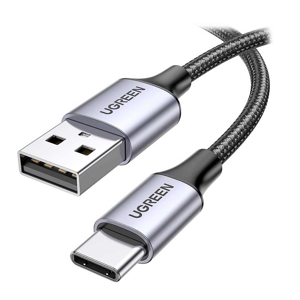 Foto 2 pulgar | Cable Datos Ugreen USB-A a USB-C 2M Trenzado Universal color Gris