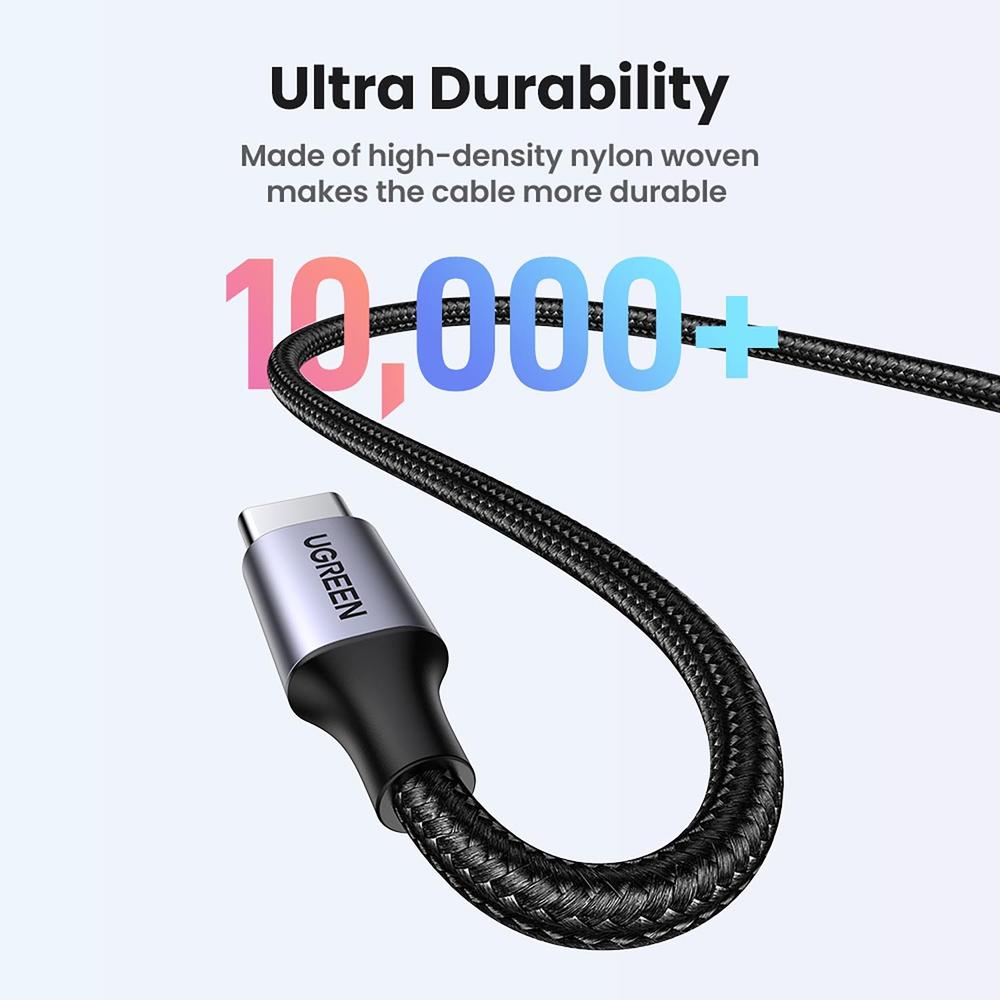 Foto 5 pulgar | Cable Datos Ugreen USB-A a USB-C 2M Trenzado Universal color Gris