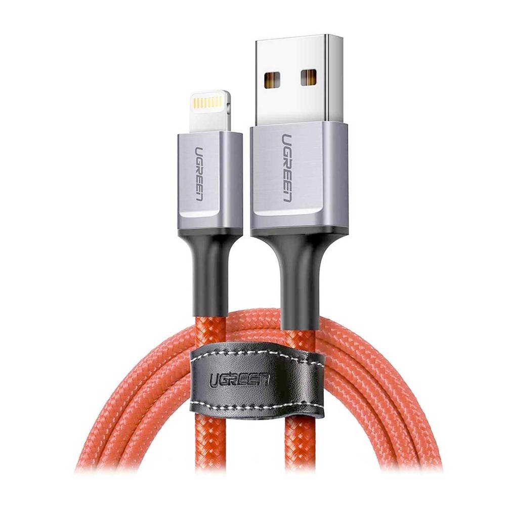 Cable Datos Ugreen USB-A a Lightning 1M color Rojo Certificado para iPhone y iPad