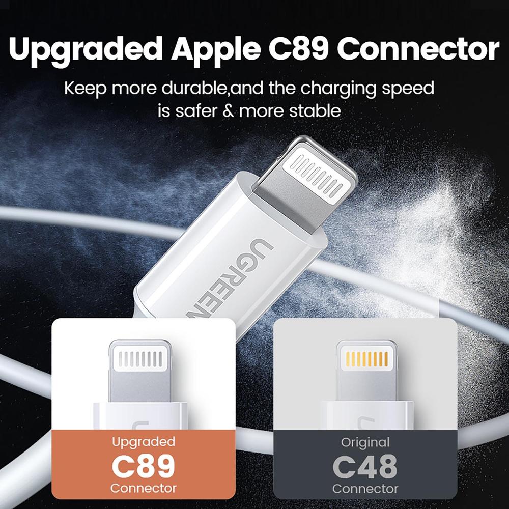 Foto 5 | Cable Datos Ugreen USB-A a Lightning 1M Certificado para iPhone y iPad