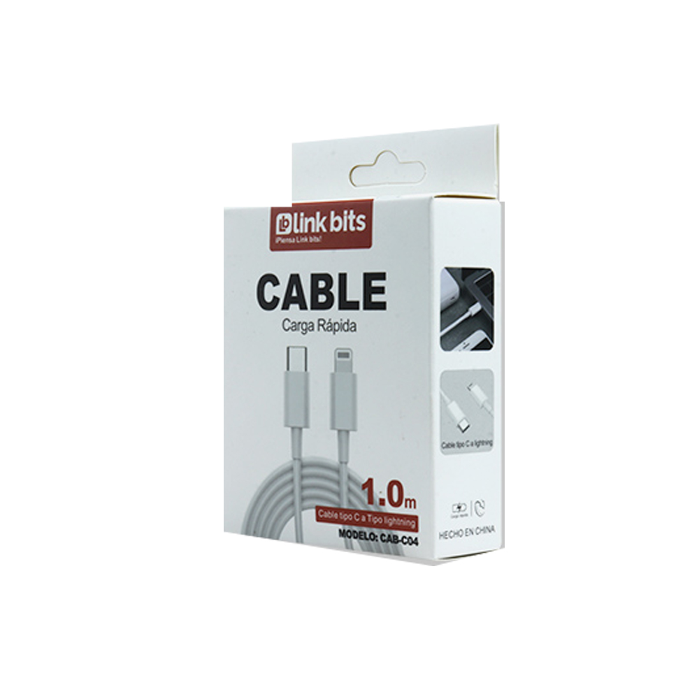 Foto 3 pulgar | Cable Usb Tipo Lightning 1 Metros (tipo C A Lightning) Link Bits