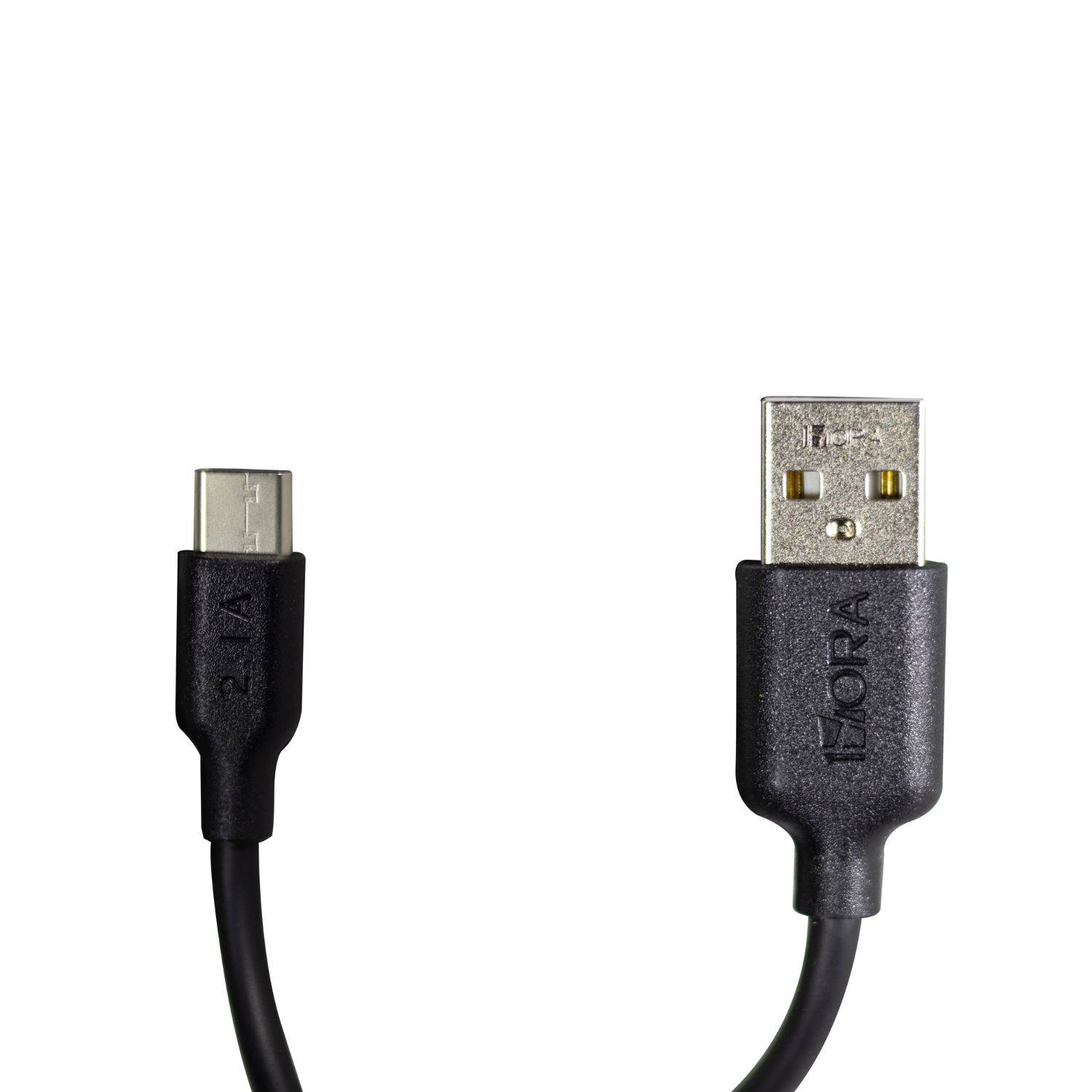 Foto 3 pulgar | Cable USB Tipo C 2.1a Carga Y Datos Compatibles 2M 1 Hora Cab246 Negro