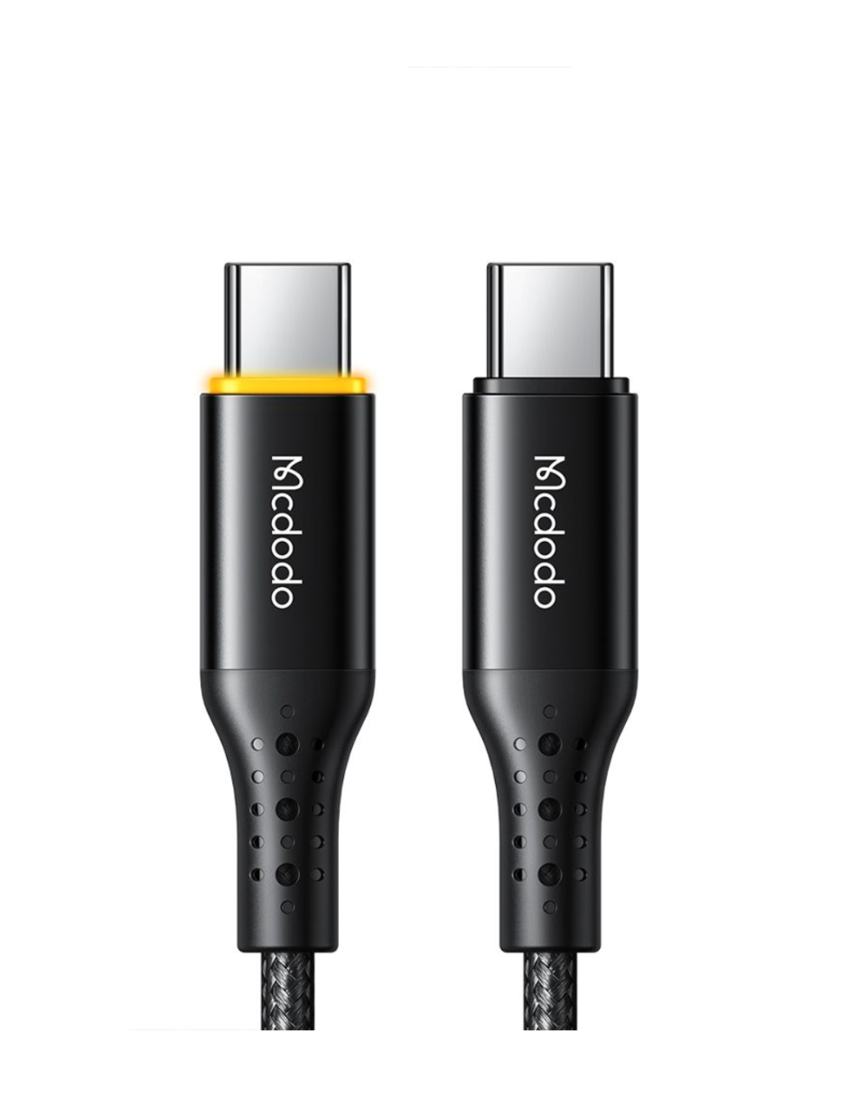 Cable De Carga Rápida Usb C A Usb C 100w Con Indicador Led