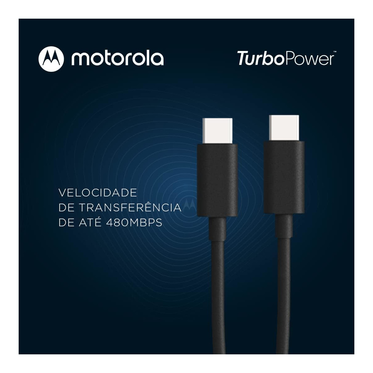 Foto 4 pulgar | Cable Tipo C Motorola Negro de 1 M