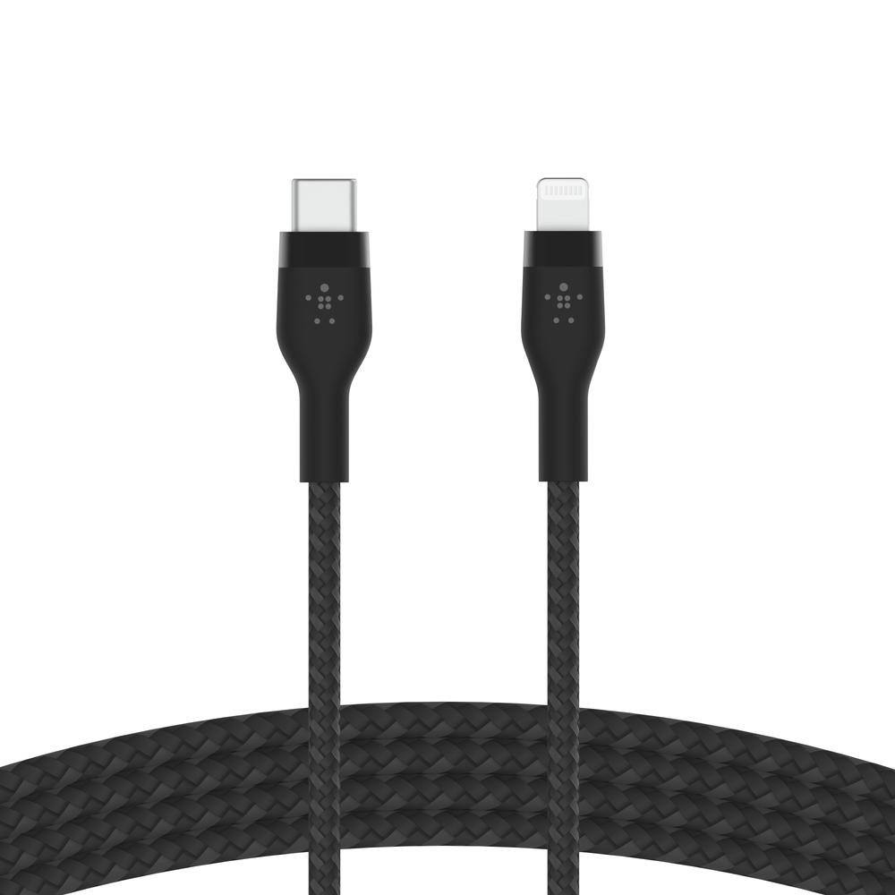 Foto 2 pulgar | Cable Pro Flex Usb-c a Lightning Belkin Negro 2m