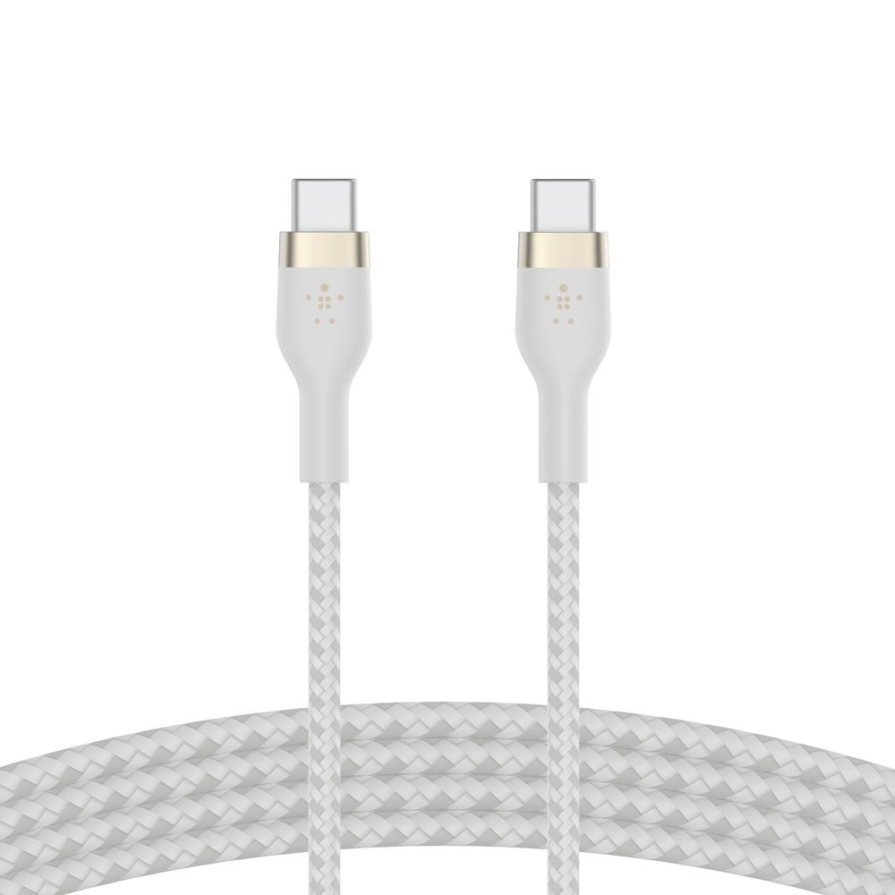 Foto 2 pulgar | Cable Pro Flex Usb-c a Usb-c 60w Belkin Blanco 2m