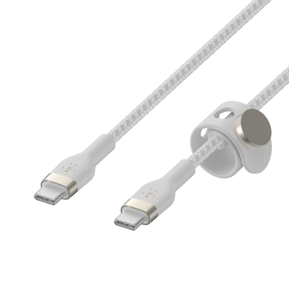 Foto 3 pulgar | Cable Pro Flex Usb-c a Usb-c 60w Belkin Blanco 2m