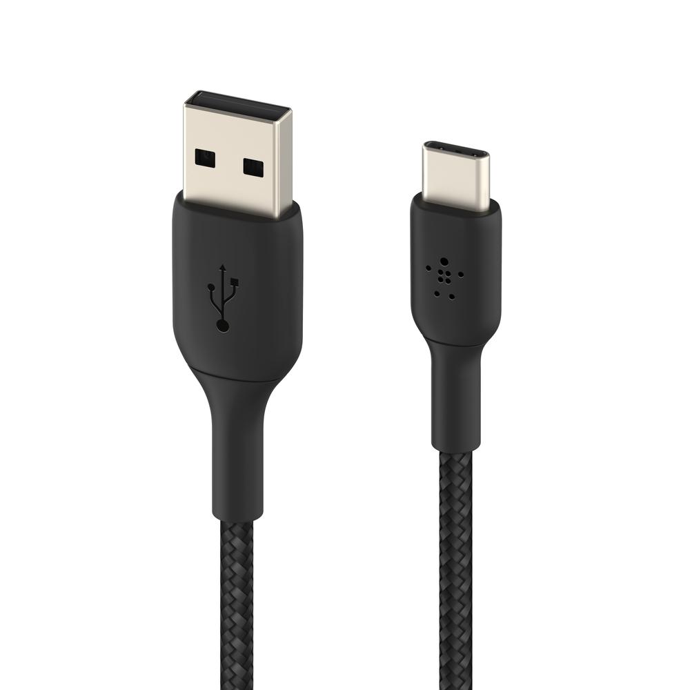 Foto 3 pulgar | Cable Trenzado Usb-c a Usb-a Belkin Negro 2m