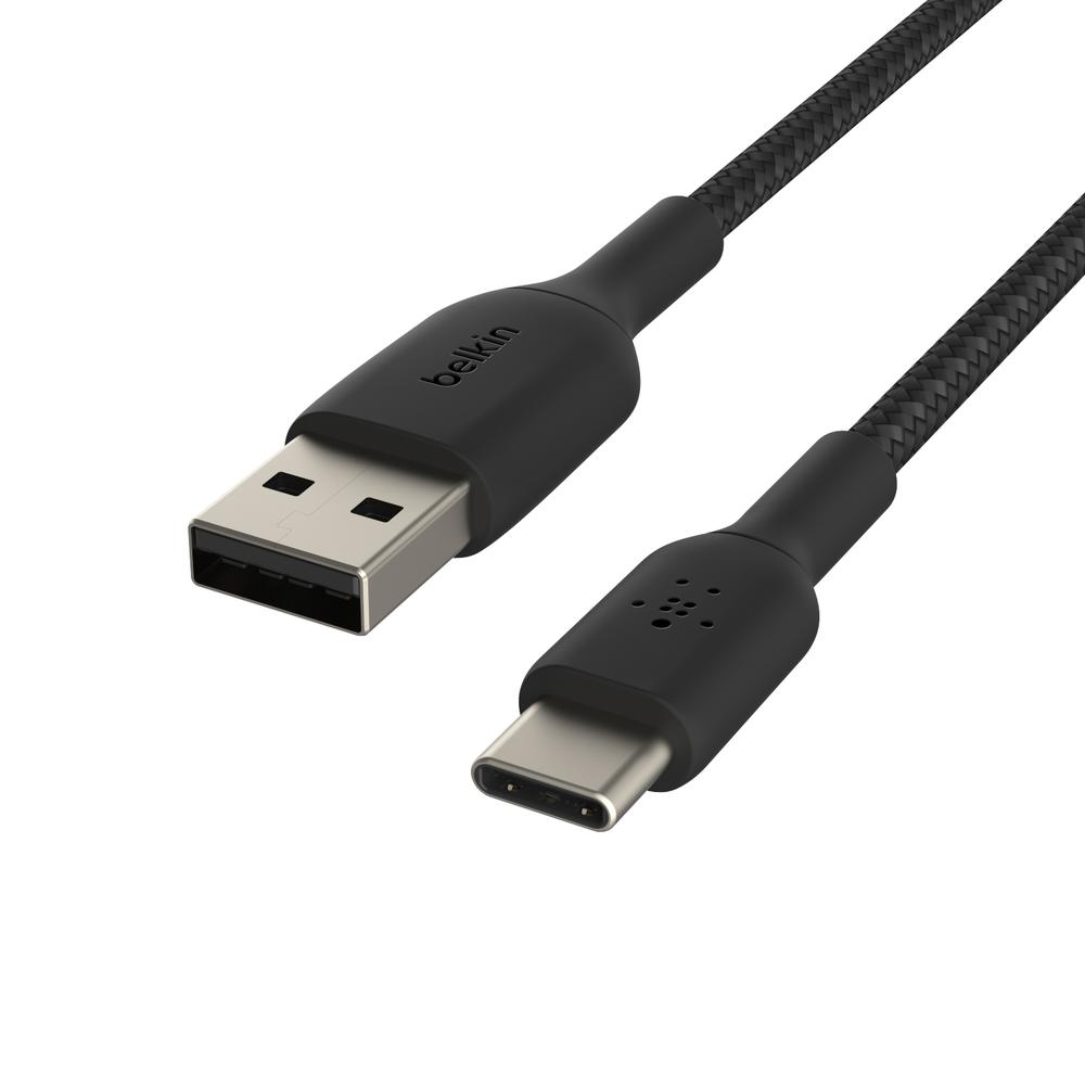 Foto 5 pulgar | Cable Trenzado Usb-c a Usb-a Belkin Negro 2m