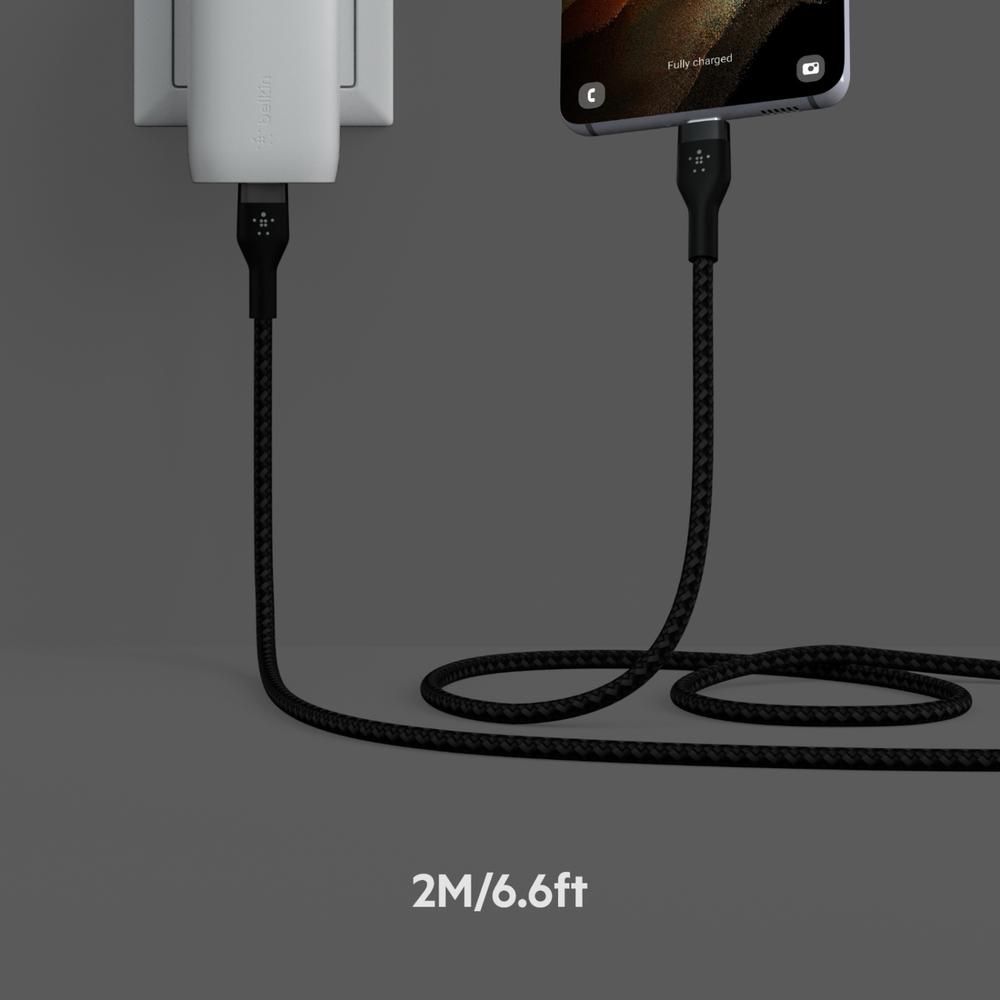 Foto 8 pulgar | Cable Pro Flex Usb-c a Usb-c Belkin 60w Negro 2m