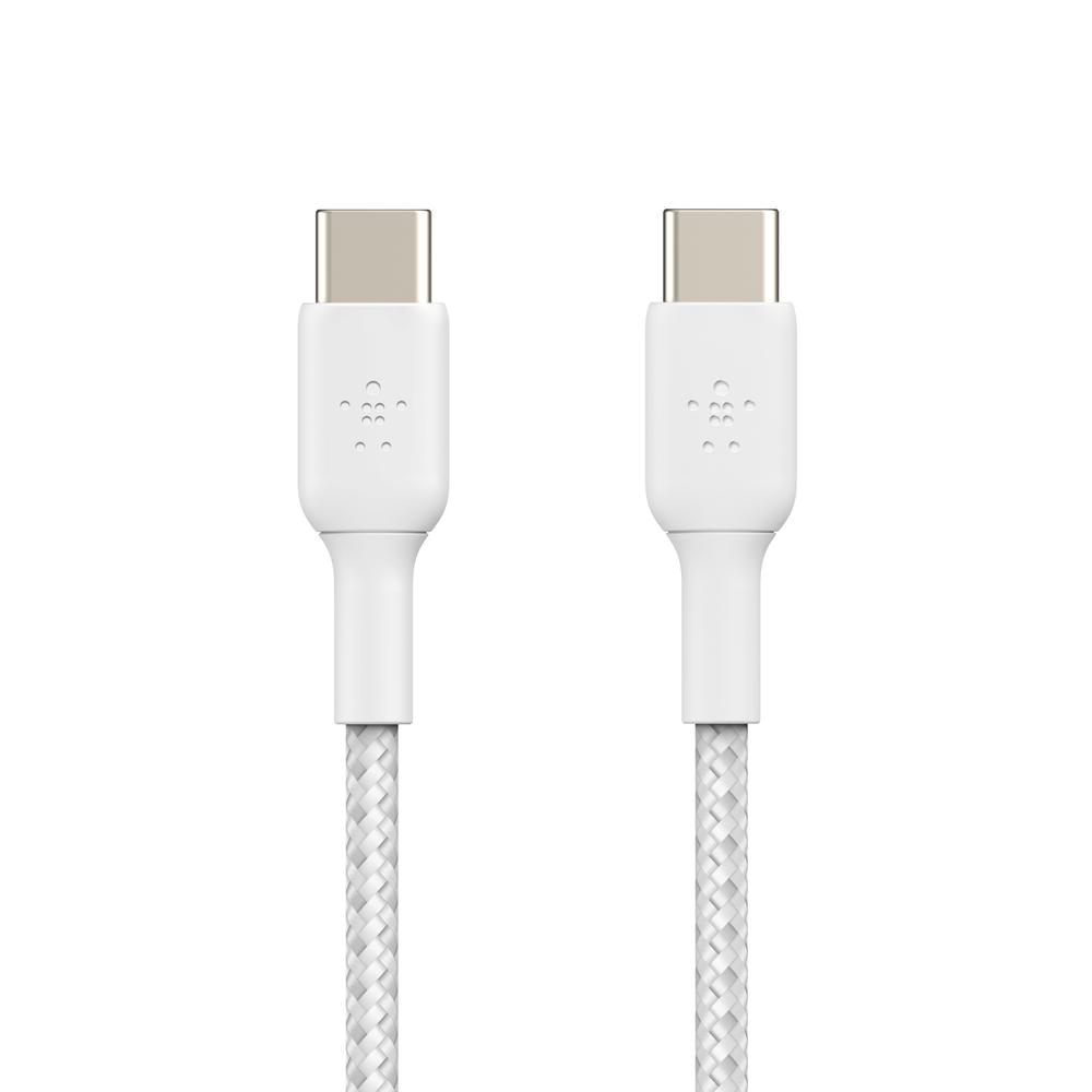 Foto 3 pulgar | Cable Trenzado Belkin Usb-c A Usb-c Blanco 1m