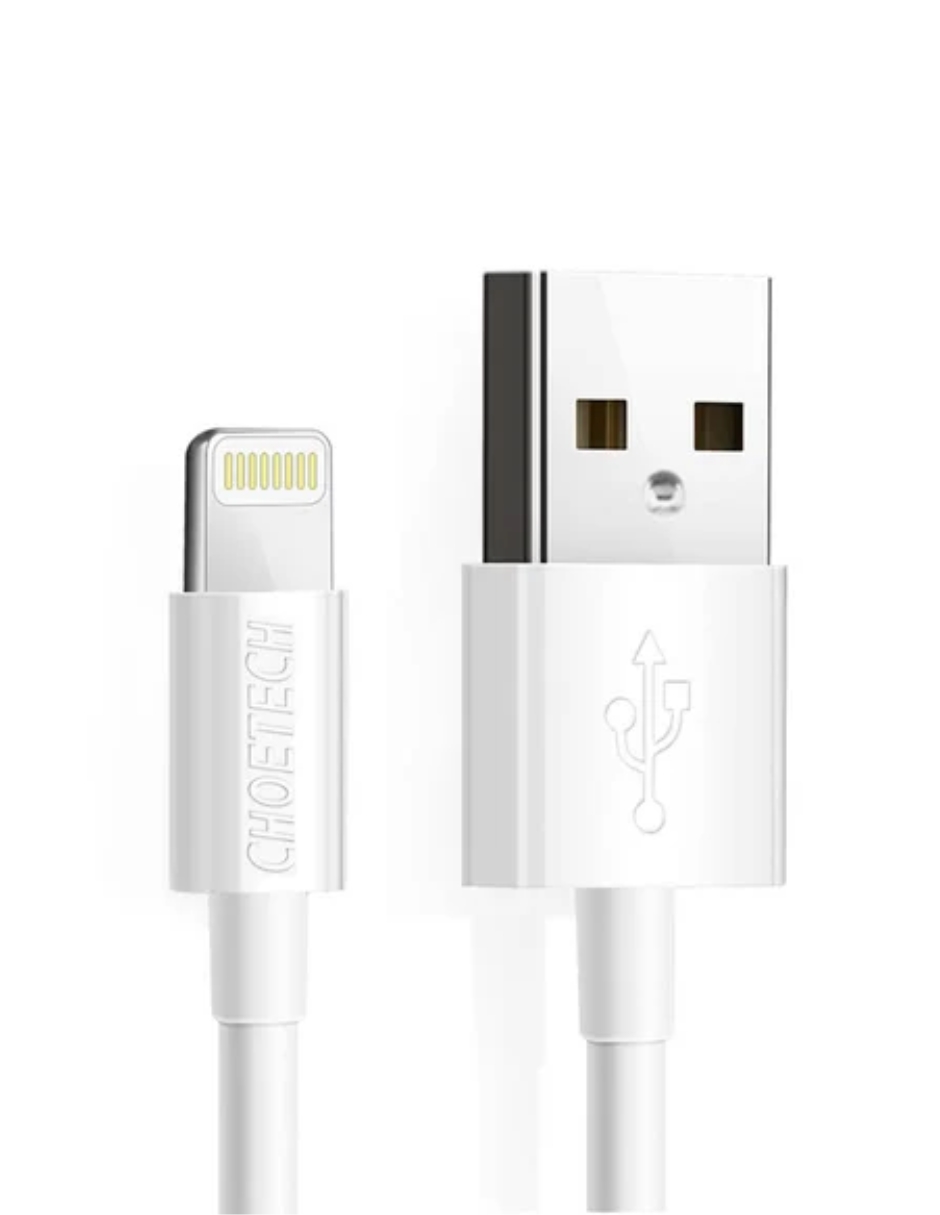 Cable Choetech Usb A Tipo Lightning Color Blanco