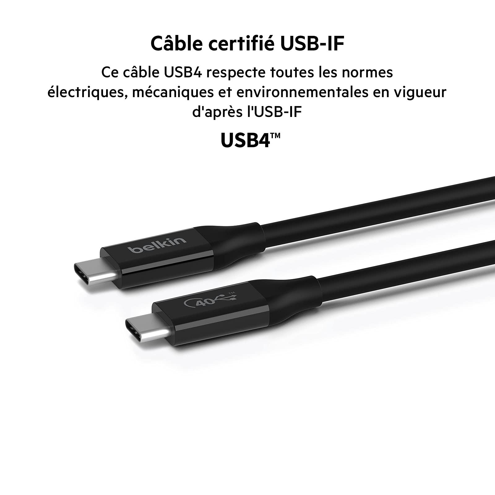 Foto 3 pulgar | Venta Internacional - Cable USB Belkin USB 4 de 0,8 M con Certificación USB If y Power Delive