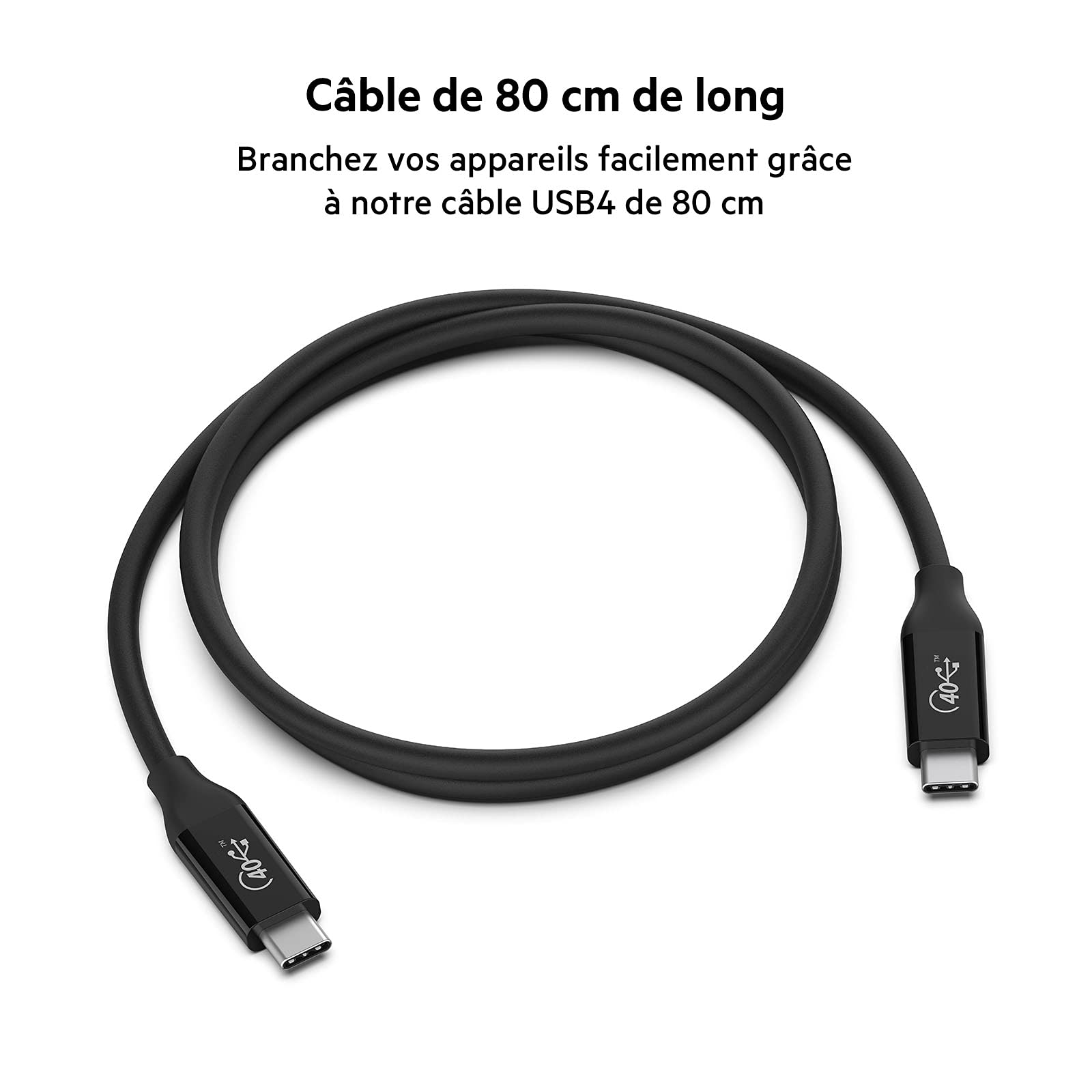 Foto 7 | Venta Internacional - Cable USB Belkin USB 4 de 0,8 M con Certificación USB If y Power Delive