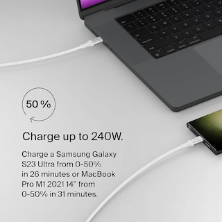 Foto 2 | Venta Internacional - Cable de Alimentación Usb-c A Usb-c Belkin Boostcharge 2 m con Warra