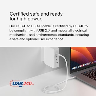 Foto 4 | Venta Internacional - Cable de Alimentación Usb-c A Usb-c Belkin Boostcharge 2 m con Warra