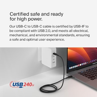Foto 4 | Venta Internacional - Cable de Alimentación Usb-c A Usb-c Belkin Boostcharge 2 m con Warra