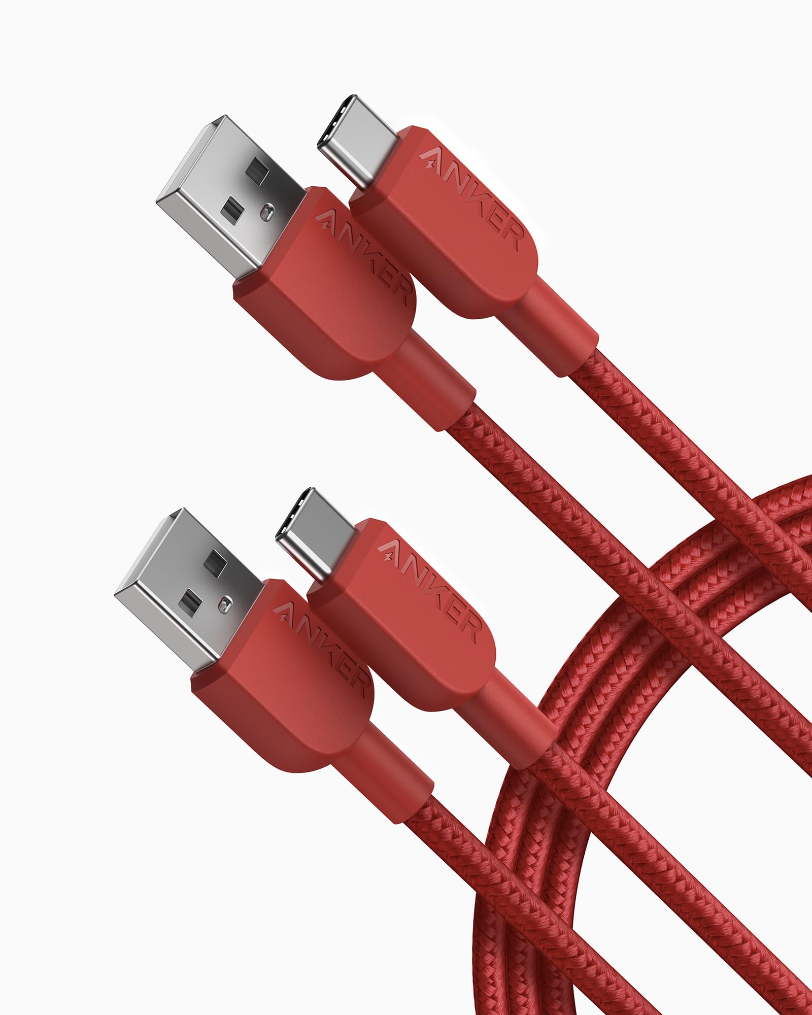 Foto 2 pulgar | Cables de Carga Anker 310 USB-A a USB-C Rojos de 6 Pies Paquete de 2 - Venta Internacional