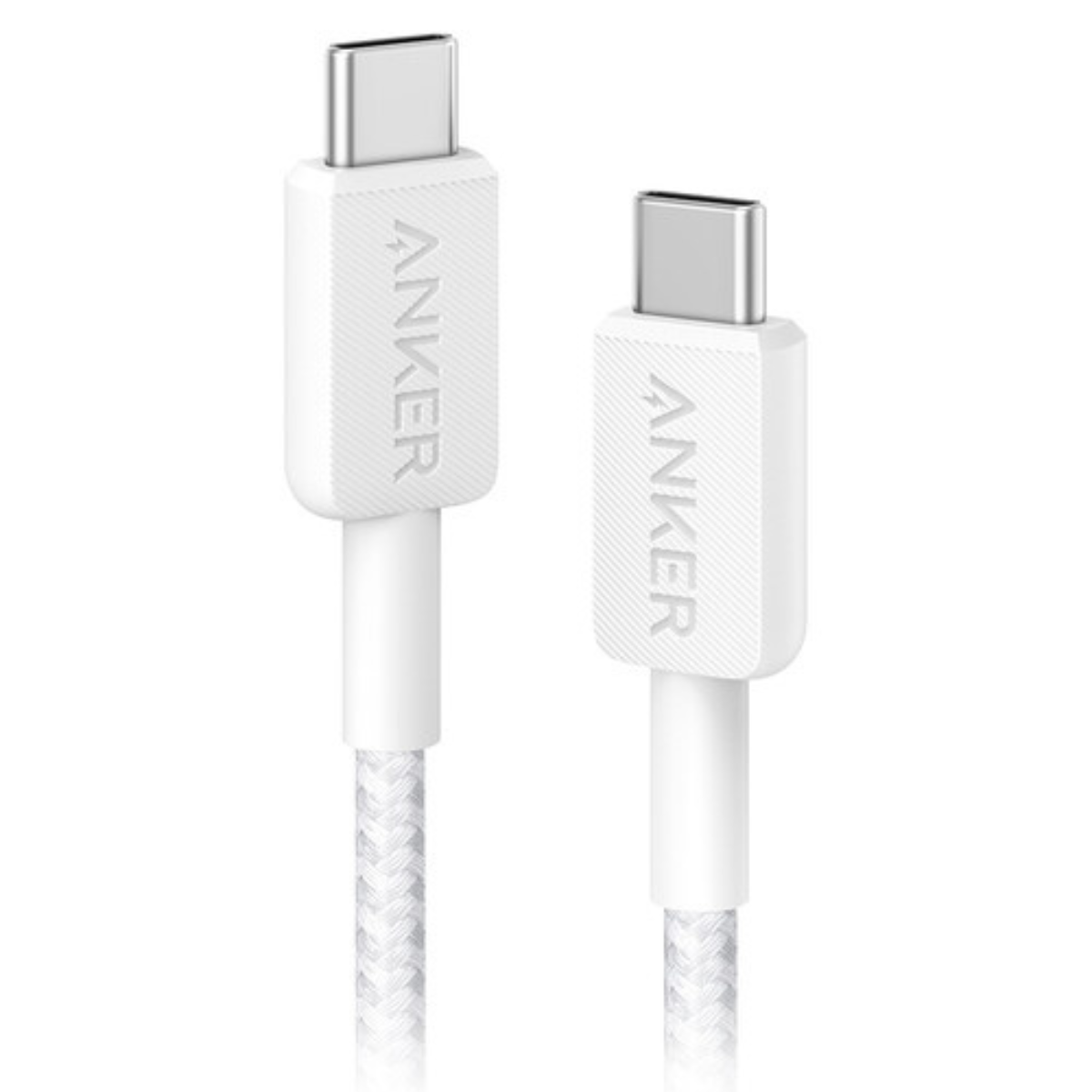 Cable Usb C-c Anker 322 Trenzado Nylon 2mt Carga Rápida 60w Blanco