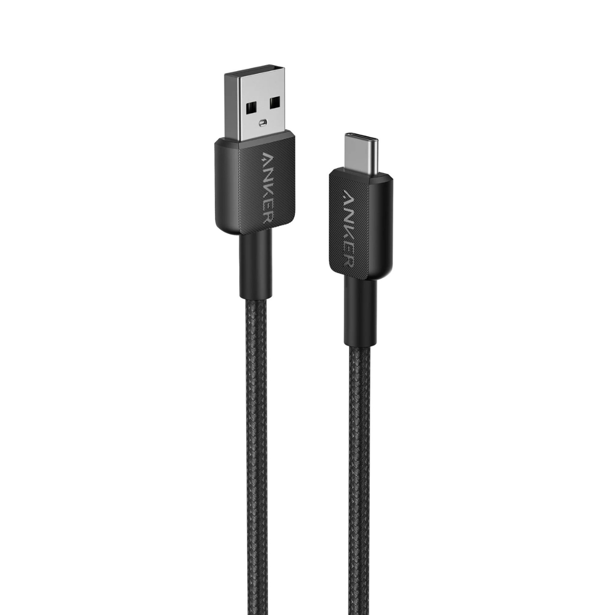 Cable USB Tipo C Anker 322 Trenzado Nylon 2mt Carga Rápida Negro