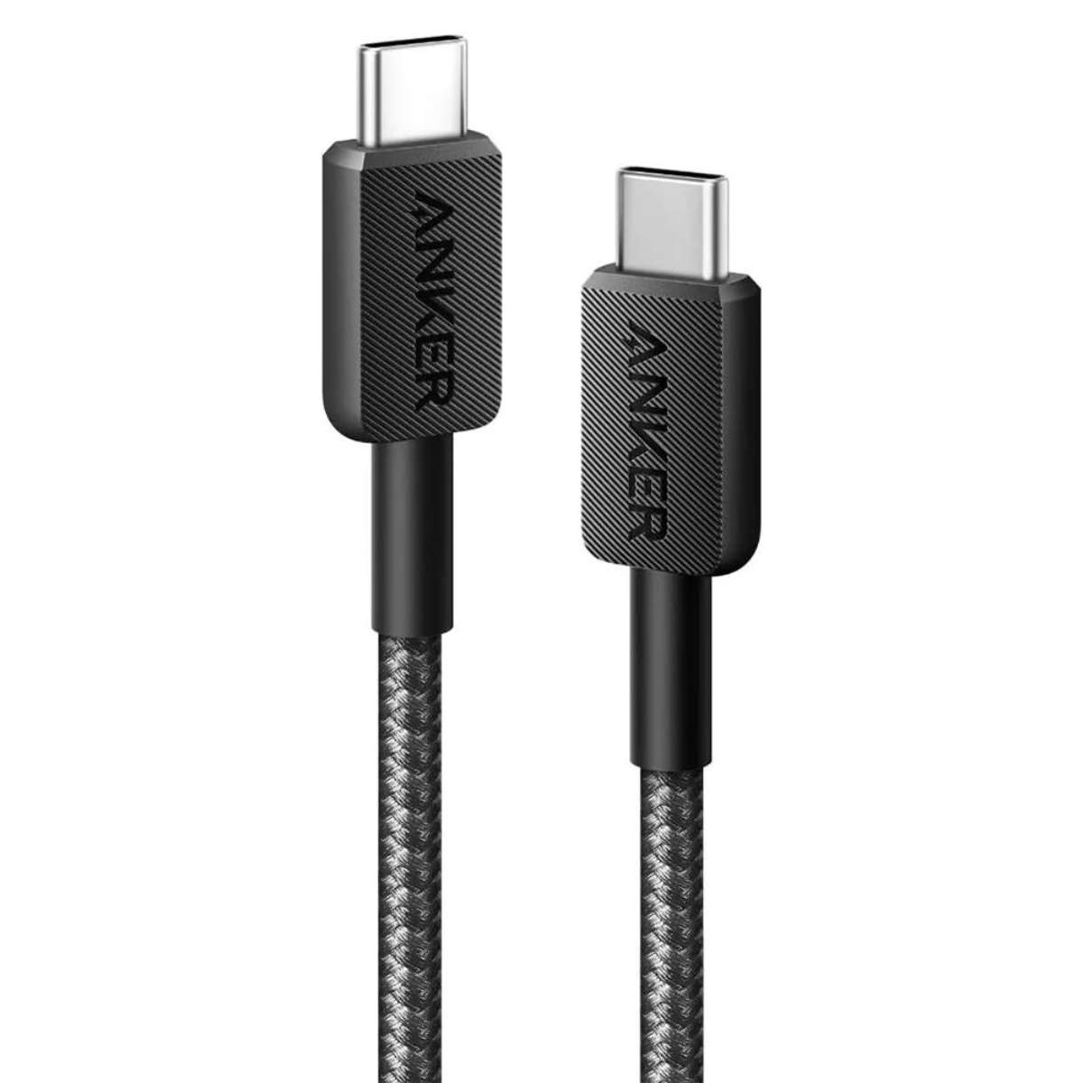 Cable Usb C-c Anker 322 Trenzado Nylon 1mt Carga Rápida 60w Negro