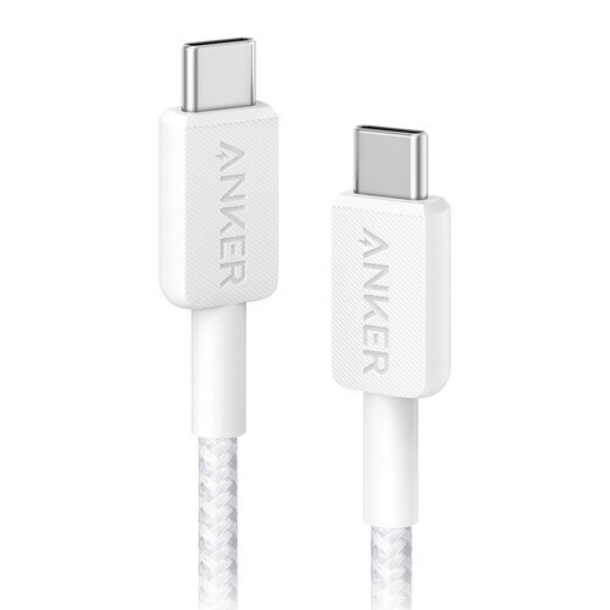 Cable Usb C-c Anker 322 Trenzado Nylon 1mt Carga Rápida 60w Blanco