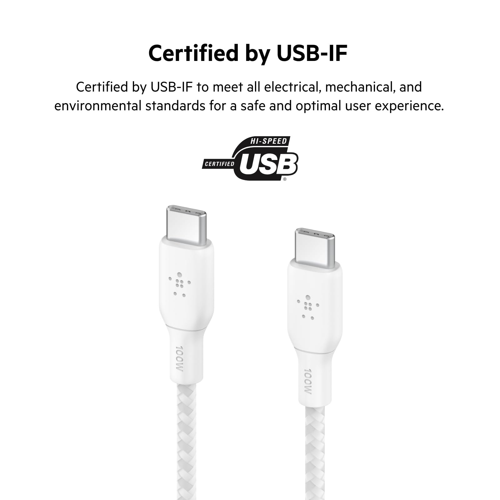 Foto 7 pulgar | Cable Usb-c A Usb-c Belkin Boostcharge De 3 M, Blanco, 100 W - Venta Internacional.