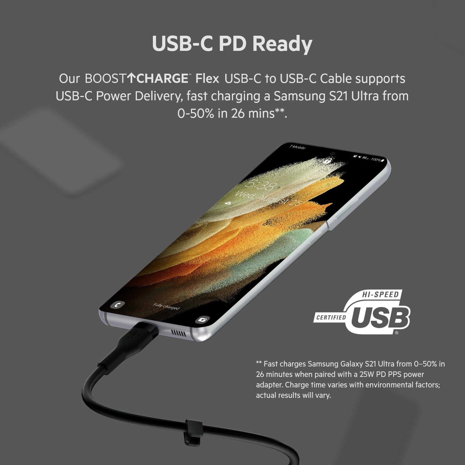 Foto 5 pulgar | Cable de Carga Belkin Boostcharge Flex Silicone Usb-c A Usb-c - Venta Internacional