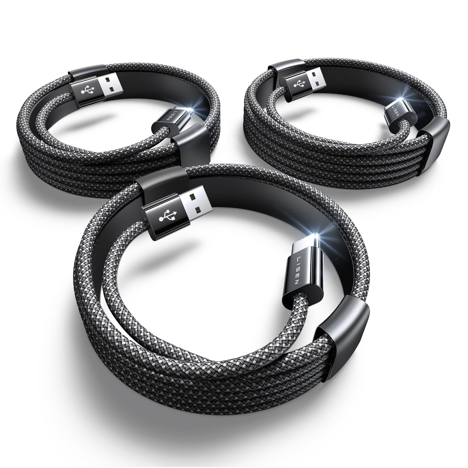 Cable Usb C Lisen, Cargador Rápido De 2 M Y 3,2 A Para Android Y Iphone - Venta Internacional. $441