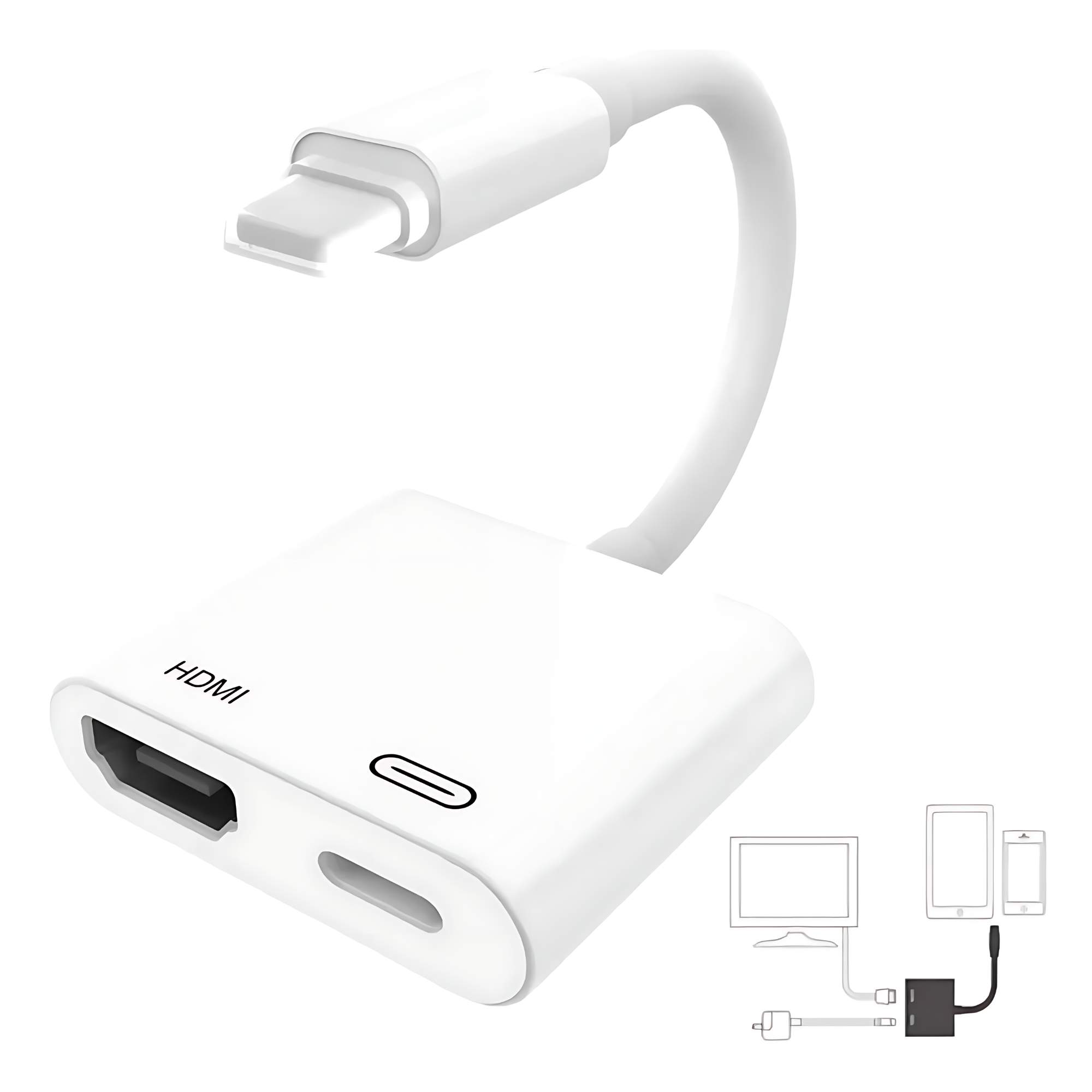 Adaptador Hdmi Lightning Av Digital 1080p para iPhone y iPad