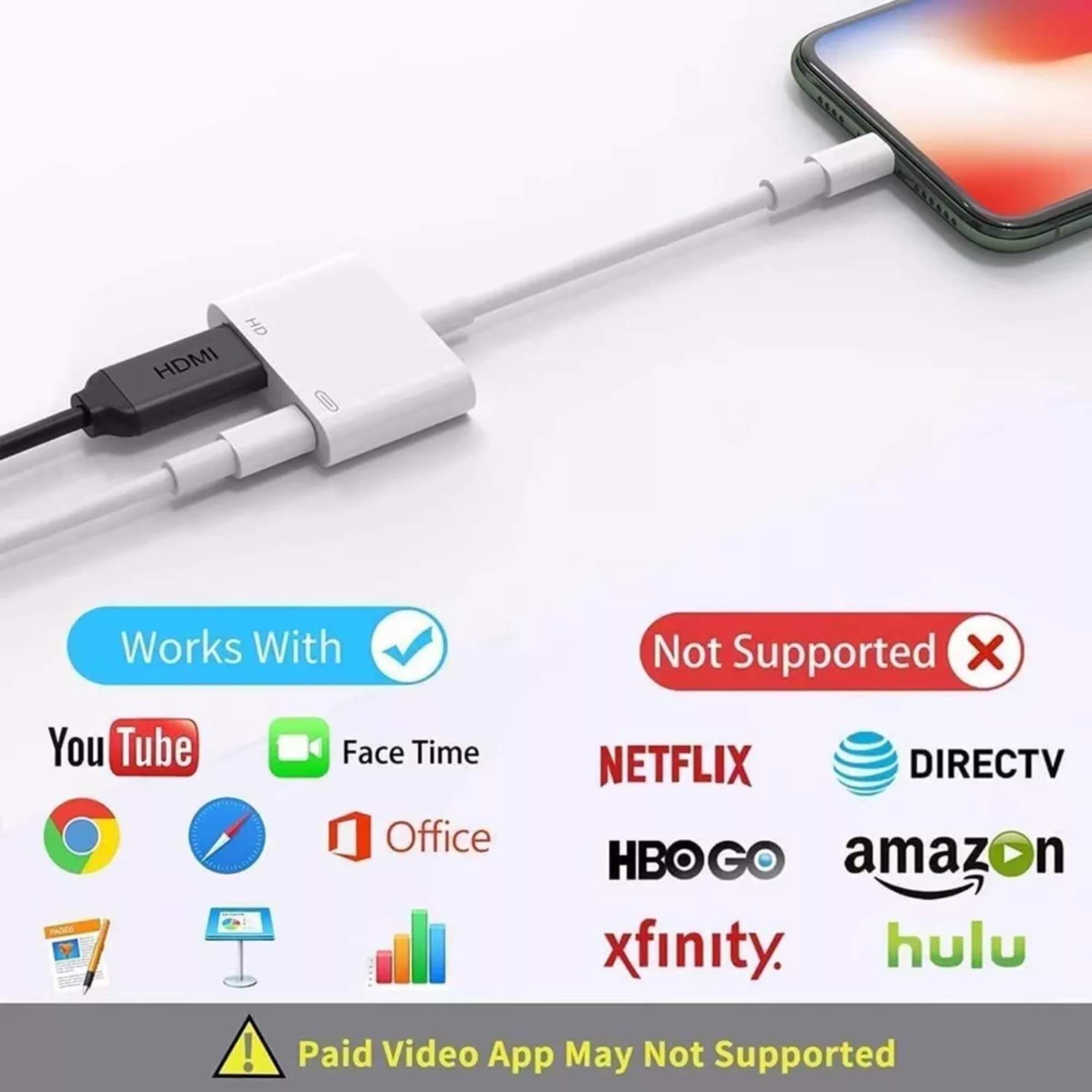 Foto 8 pulgar | Adaptador Hdmi Lightning Av Digital 1080p para iPhone y iPad