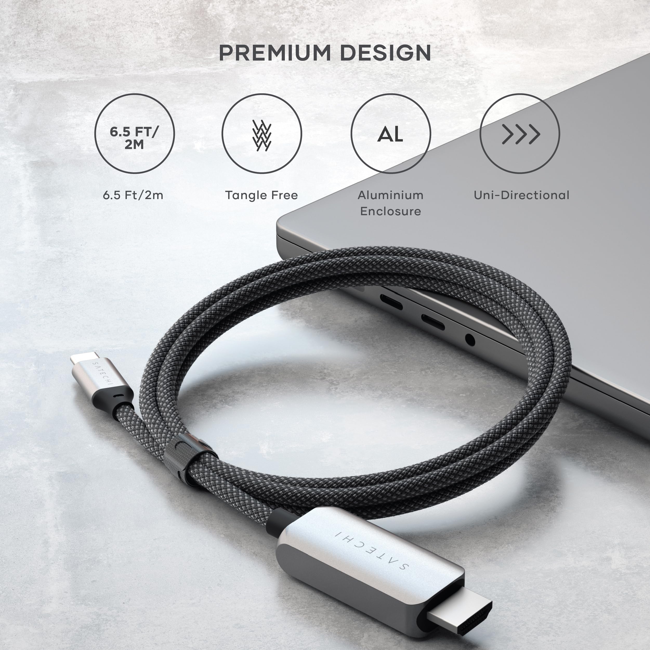 Foto 6 pulgar | Cable Usb C A Hdmi 2.1 8k Satechi Para Macbook De 6.5 Pies/2 M - Venta Internacional.