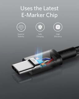 Foto 3 | Cable De Carga Anker Usb 2.0 Tipo C De 100 W, 6 Pies, Para Iphone Macbook - Venta Internacional.