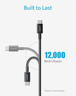 Foto 5 | Cable De Carga Anker Usb 2.0 Tipo C De 100 W, 6 Pies, Para Iphone Macbook - Venta Internacional.