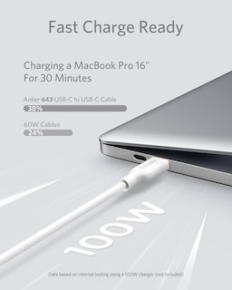 Foto 6 | Cable Usb C Anker De Carga Rápida De 100 W Para Iphone Serie 16 - Venta Internacional.