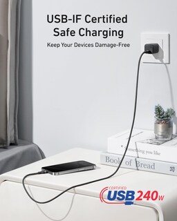 Foto 6 | Cable Usb C Anker Nano, 240 W, 1,8 M, Carga Rápida Para Iphone Macbook - Venta Internacional.