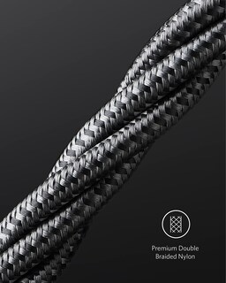 Foto 6 | Cable Usb C A Usb C Cargador De Nailon Anker De 1 M Para Iphone, Color Negro - Venta Internacional.