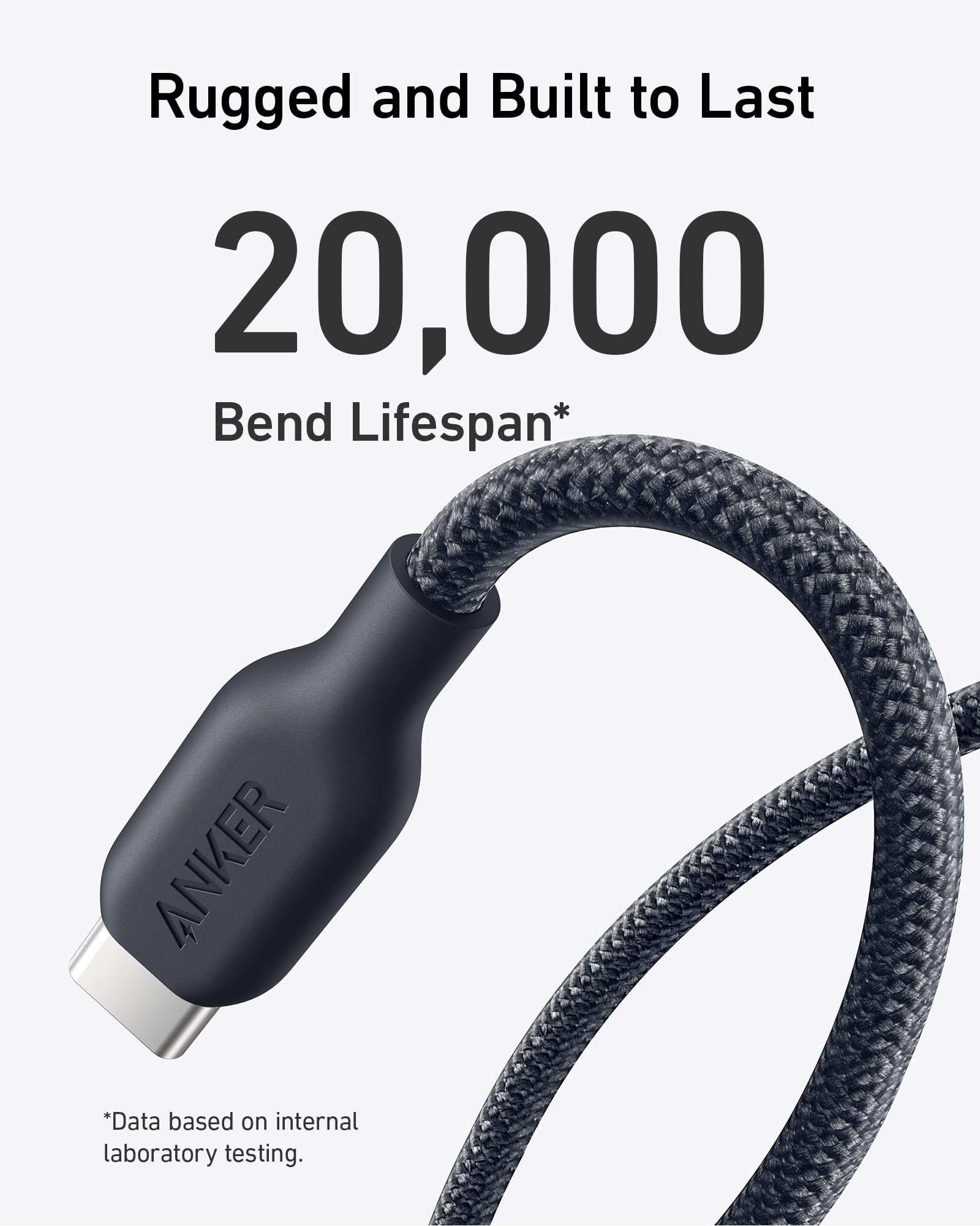 Foto 3 pulgar | Cable Usb C Anker Biobraded Tipo C, Carga Rápida, 6 Pies, Paquete De 2 - Venta Internacional.