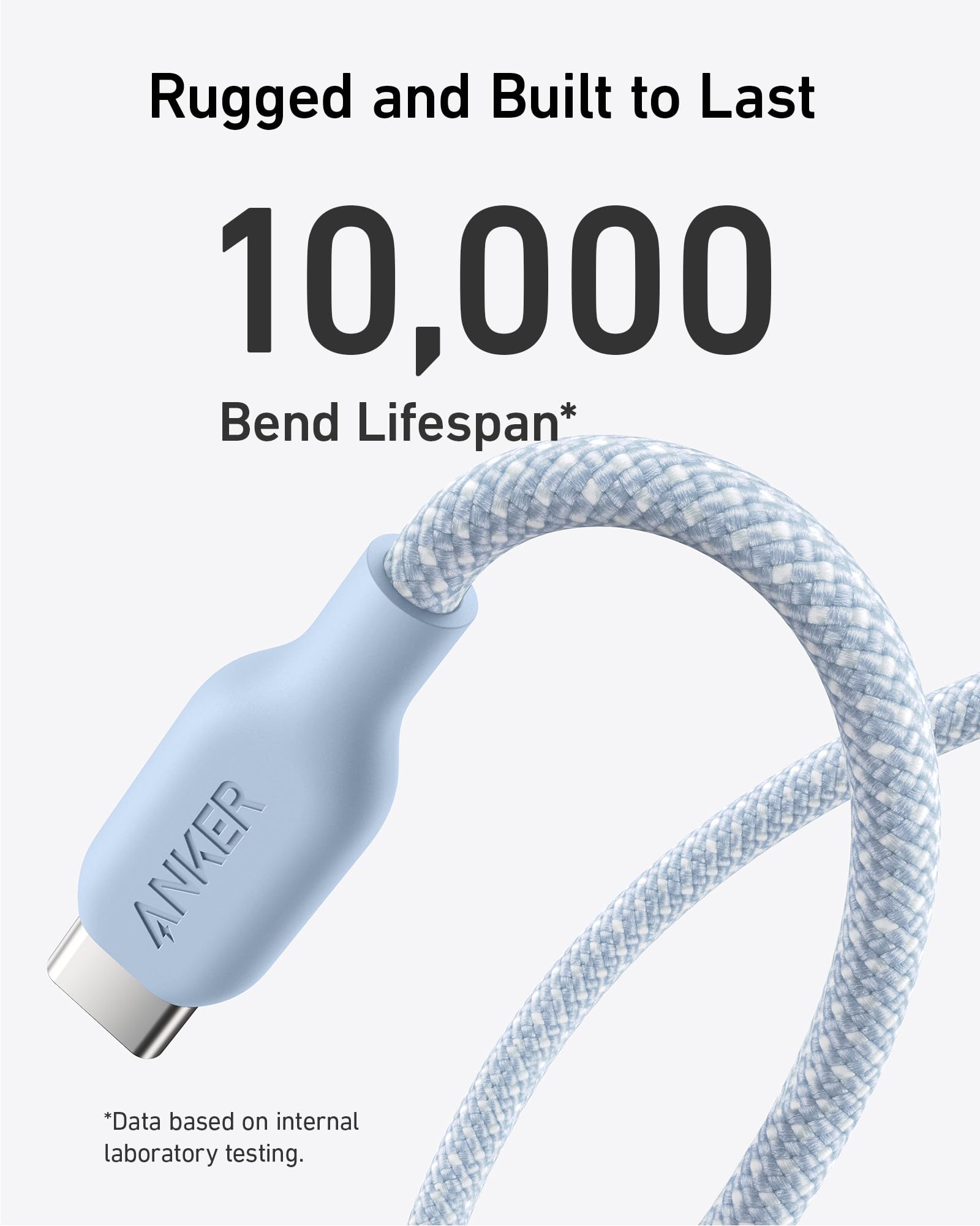 Foto 6 pulgar | Cable Usb C A Usb C Con Trenzado Biológico Anker, Carga Rápida De 10 Pies Y 240 W - Venta Internacional.