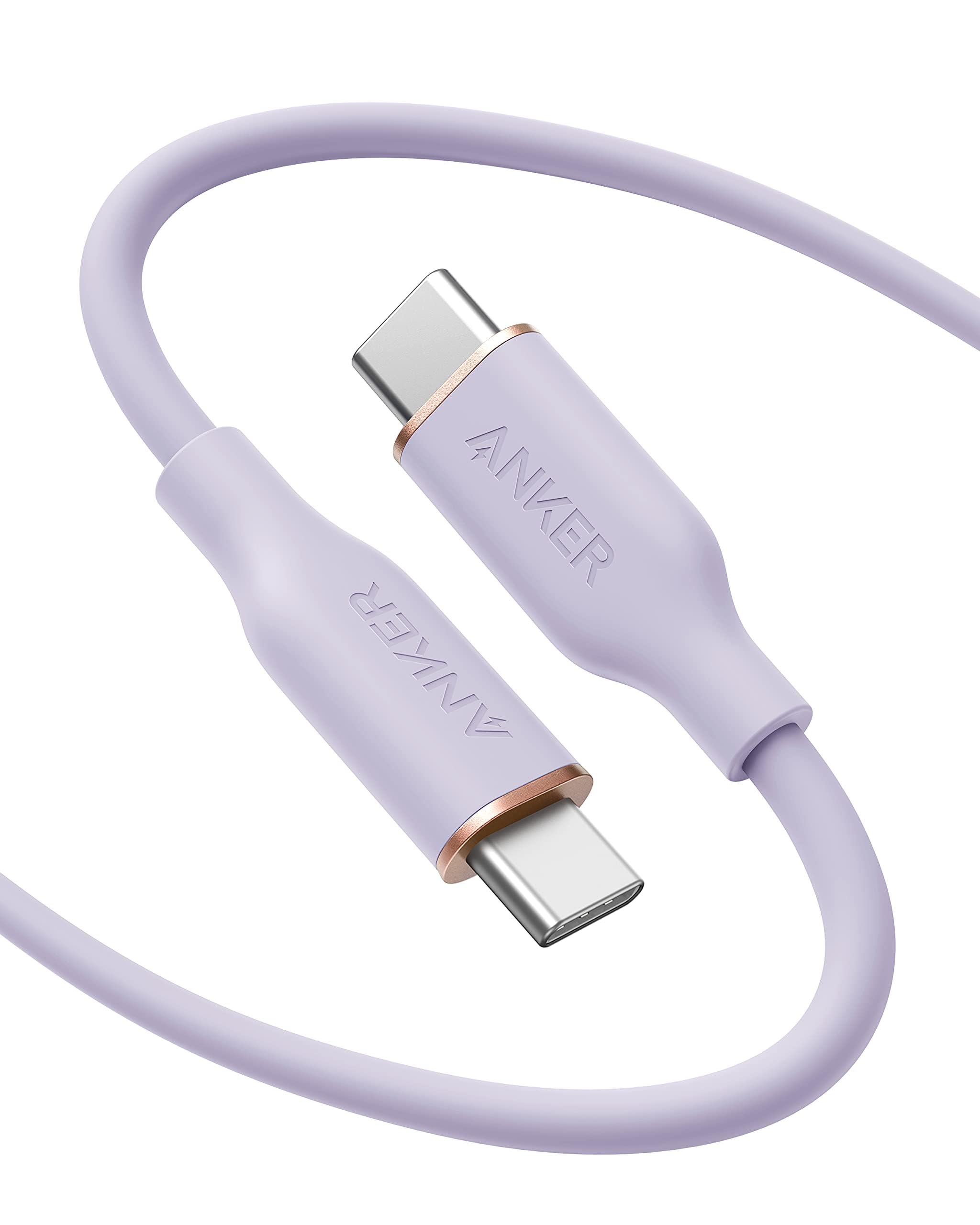 Foto 2 pulgar | Cable Usb C Anker Tipo C, Carga Rápida, 100 W, 6 Pies, Color Malva - Venta Internacional.