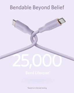 Foto 4 | Cable Usb C Anker Tipo C, Carga Rápida, 100 W, 6 Pies, Color Malva - Venta Internacional.
